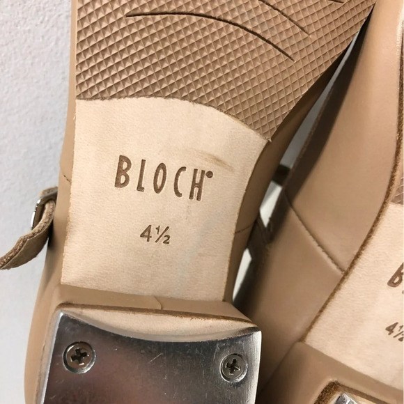 New BLOCH Ladies Showtapper Tap Shoes in Tan Size 4.5 - Picture 7 of 10